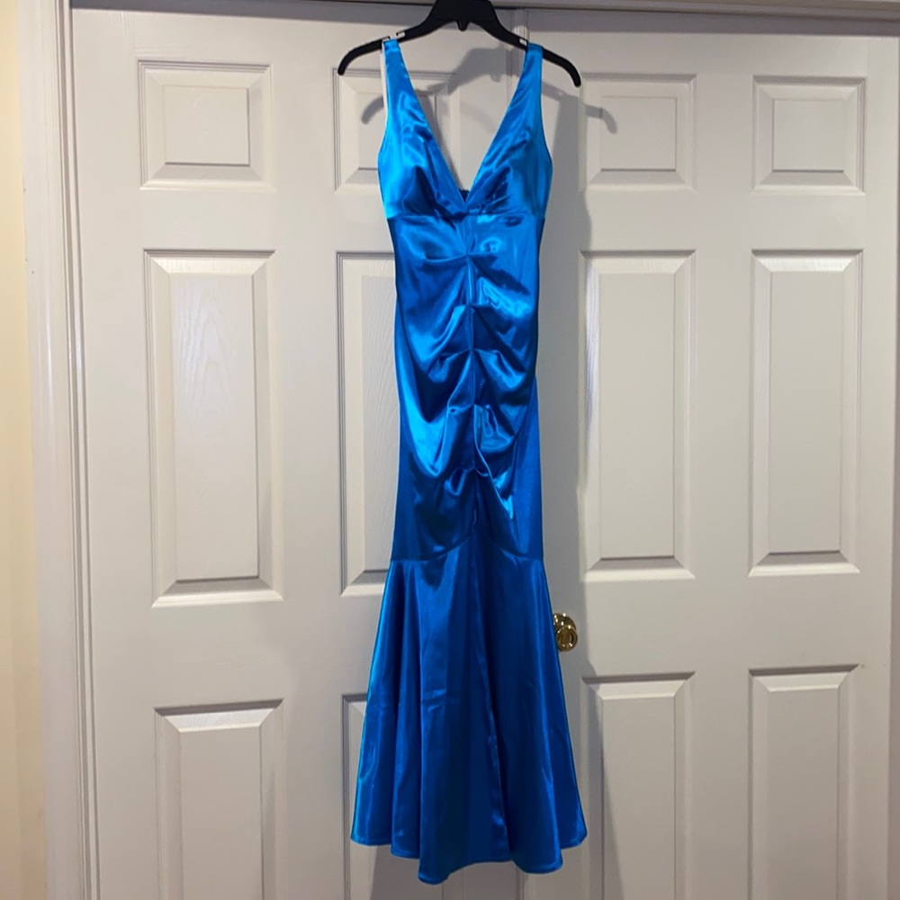 Blue long formal gown